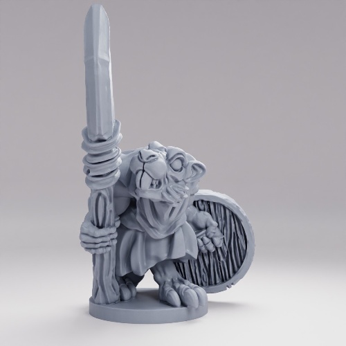 Picture of 15mm Rat Folk With Spear C