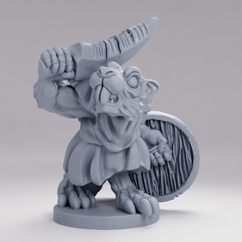 Picture of 15mm Rat Folk With Sword And Shield A
