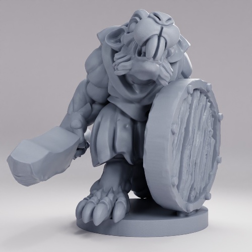 Picture of 15mm Rat Folk With Sword And Shield C