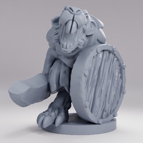 Picture of 15mm Rat Folk With Sword And Shield D