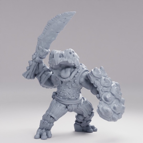 Picture of Armored Frog Folk With Sword B