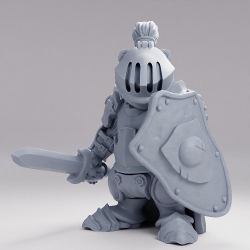 Picture of Badger Folk Knight Sword And Shield D