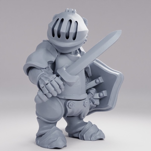 Picture of Badger Folk Knight Sword And Shield E