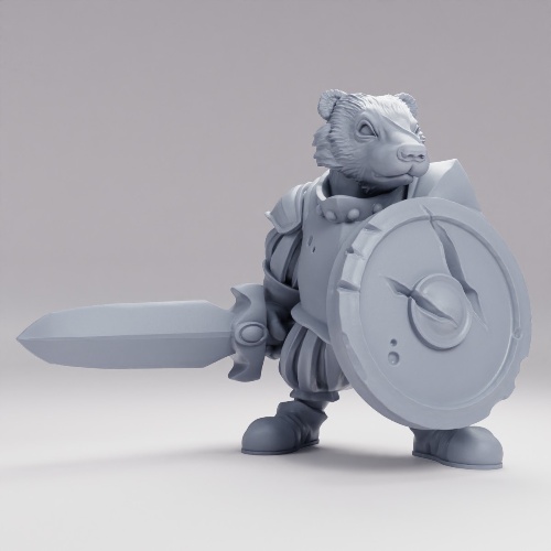 Picture of Badger Folk Swords Pose A