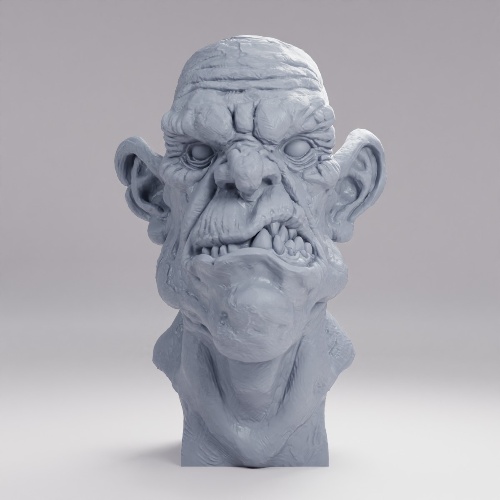 Picture of Bust Male Head Ogre