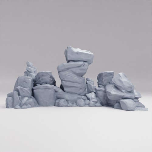 Picture of Curved Rock Wall E
