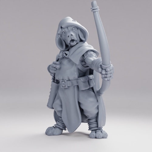Picture of Dog Folk Ranger With Bow B