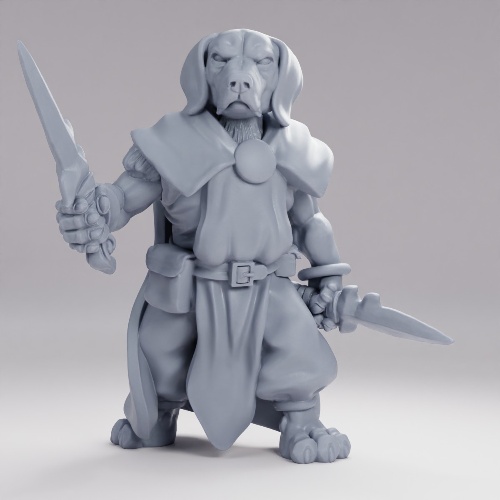 Picture of Dog Folk Ranger With Sword D