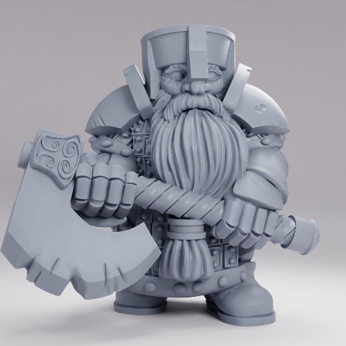Picture of Dwarf Two Handed Axe Pose C