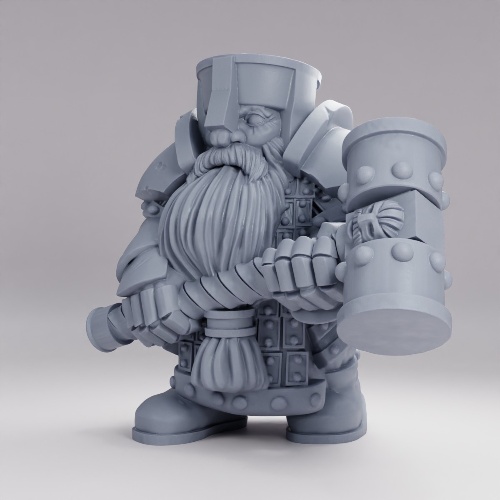 Picture of Dwarf Two Handed Hammer Pose A