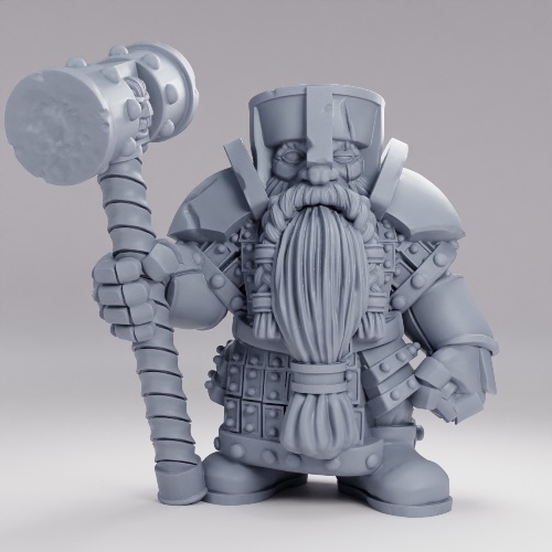 Picture of Dwarf Two Handed Hammer Pose B