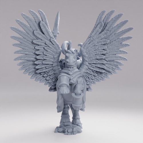 Picture of Halfling Champion On Pegasus