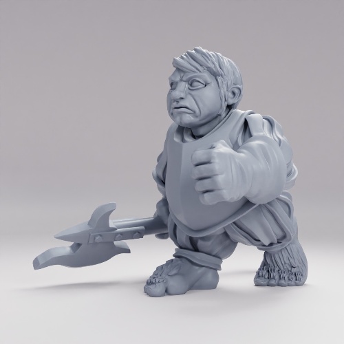 Picture of Halfling With Polearm A