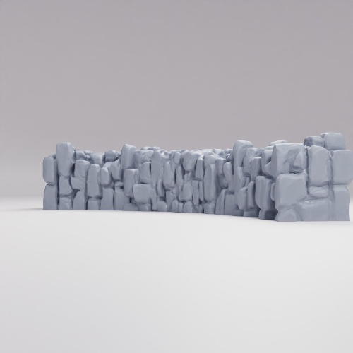 古代の曲線石組み壁 の画像