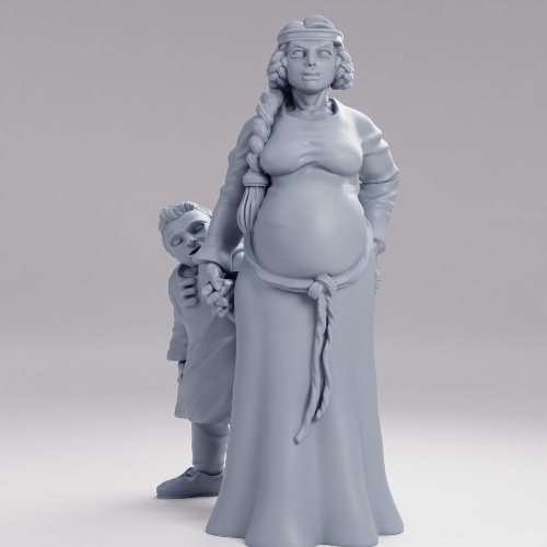 Picture of Pregnant Woman And Child