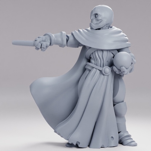 Picture of Warforged Wizard Pose A Wand