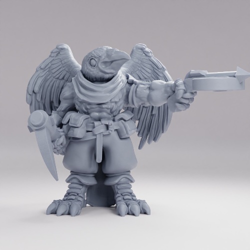 Picture of Winged Crow Folk Crossbow B
