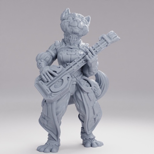 Picture of Catfolk Female Lute Player