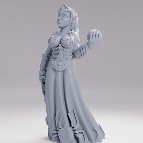 Picture of Dark Elf Cleric Flail and Spell