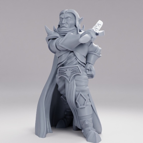 Picture of Dark Elf Male Caped Warrior