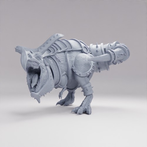 Picture of Armored T Rex Attacking