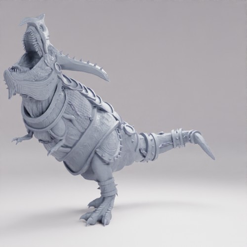 Picture of Armored T Rex Roaring