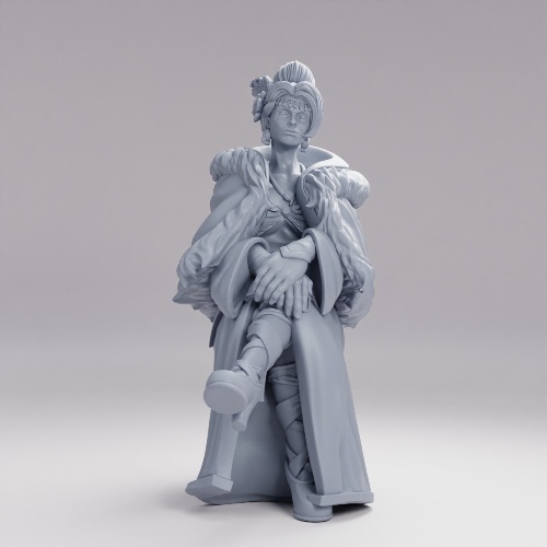 Picture of Bearded Lady Sitting A