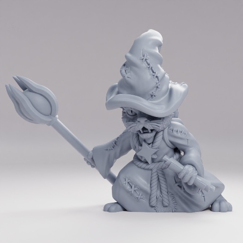 星を眺めるキャットフォークの魔導師 の画像