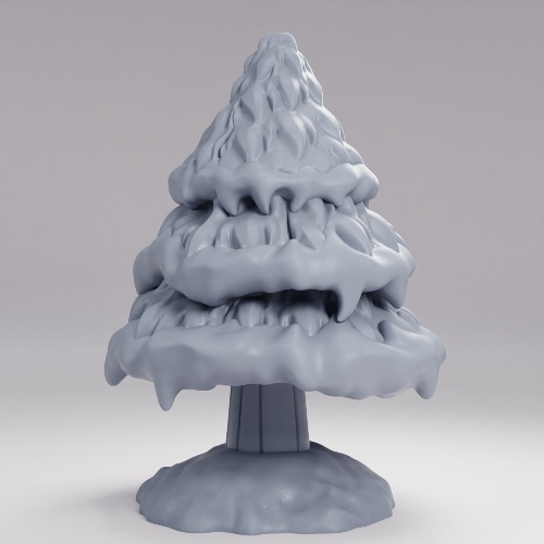 Picture of Cone Tree Short With Snow