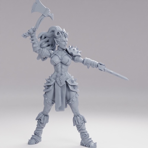 Picture of Dark Elf Barbarian Attack