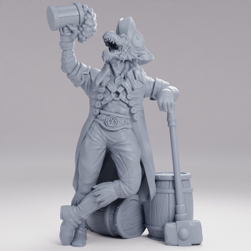 Picture of Dragonborn Pirate Drinking
