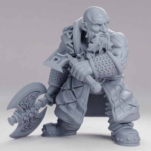 Picture of Dwarf Tribe Axe Warrior
