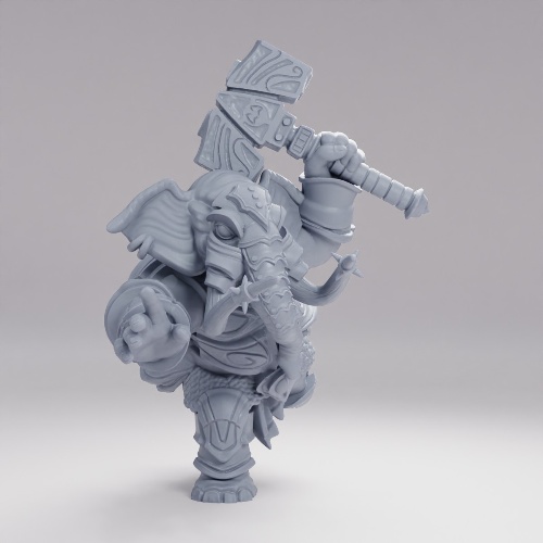 Picture of Elephant Folk Paladin Hammer
