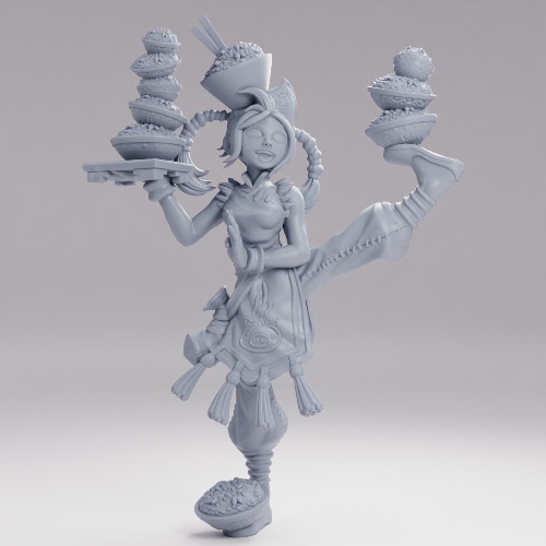 Picture of Food Stall Keeper Serving