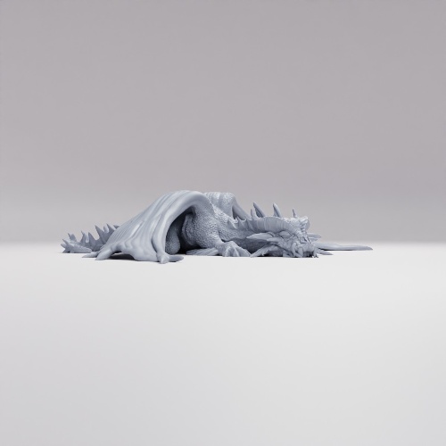 Picture of Gold Dragon Wyrmling Sleeping