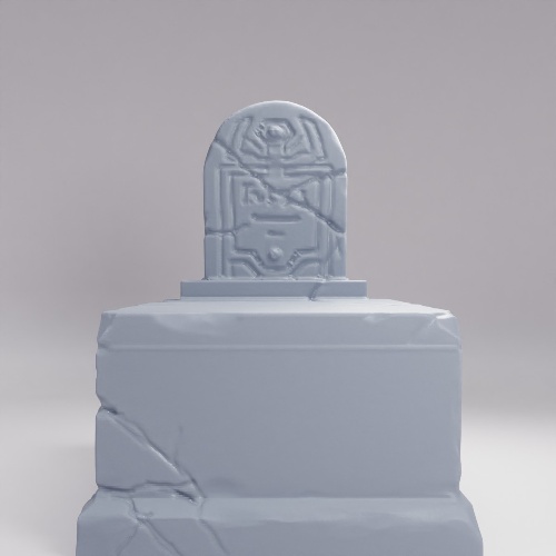 古代の風化した墓石 の画像