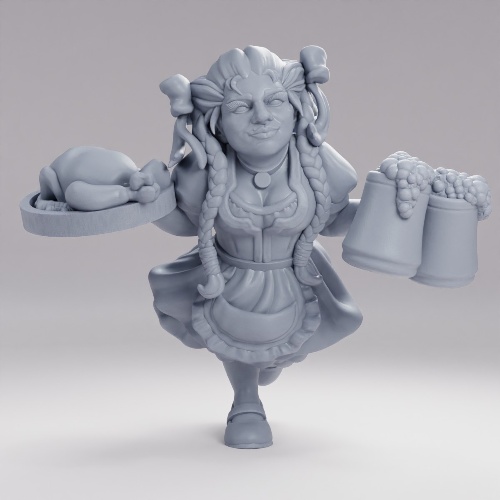 Picture of Halfling Villager Waitress