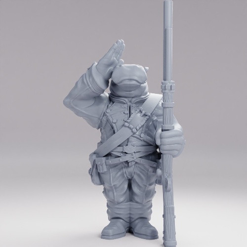 Picture of Hippo Soldier Salute