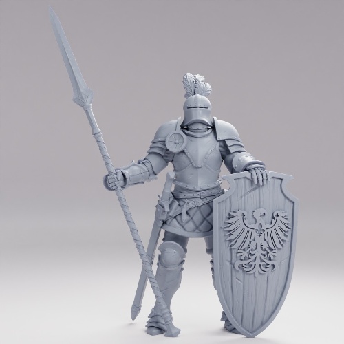Picture of Knight Sir Tristan Guarding Alt