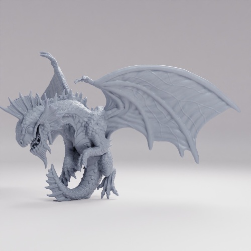 Picture of Silver Dragon Wyrmling Flying
