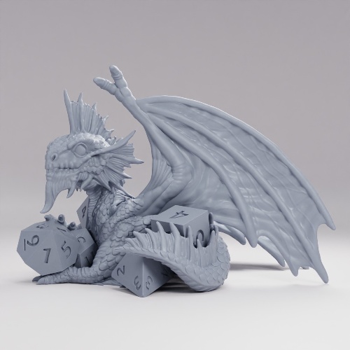 Picture of Silver Dragon Wyrmling Playing