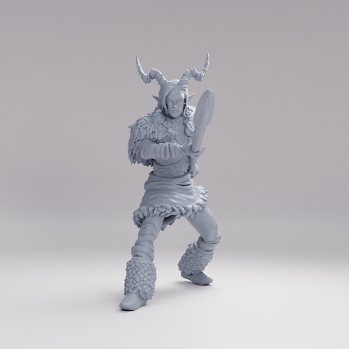 Picture of Tiefling Viking Female Spear