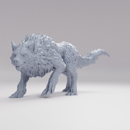 Picture of Wolf Spirit Huntress Kneel Spirit Wolf A
