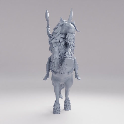 Picture of Wood Mask Tribe Unicorn Rider