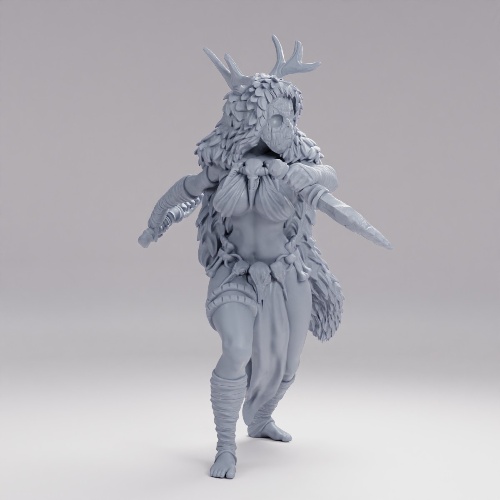 Picture of Wood Mask Tribe Warrior