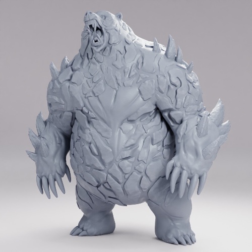 Picture of Standing Magma Bear