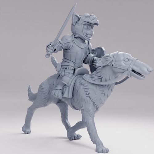 Picture of Cat Knight Borzoi Cavalry Sword B