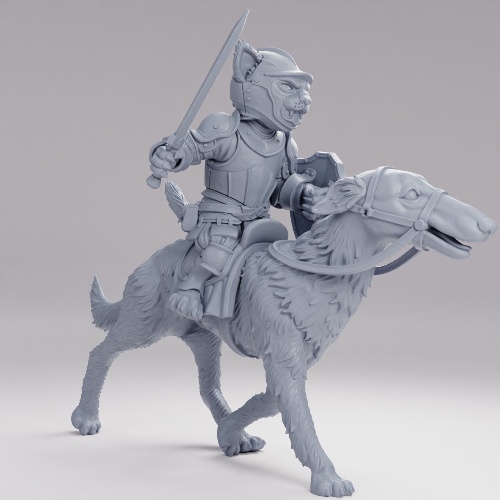 Picture of Cat Knight Borzoi Cavalry Sword D