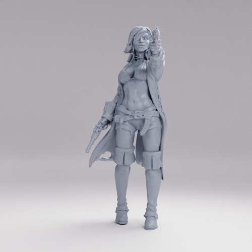 Picture of Female Pirate With Pistol