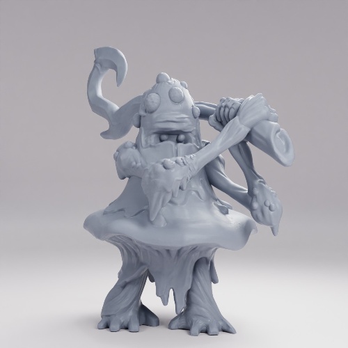 Picture of Mushroom Warrior With Scythe
